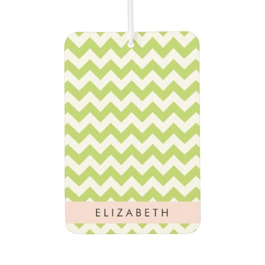 Groene zigzag, Groene Chevron, Jouw naam Luchtverfrisser (Voorkant)
