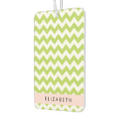 Groene zigzag, Groene Chevron, Jouw naam Luchtverfrisser (Links)