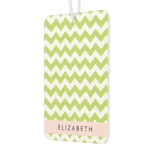 Groene zigzag, Groene Chevron, Jouw naam Luchtverfrisser (Links)