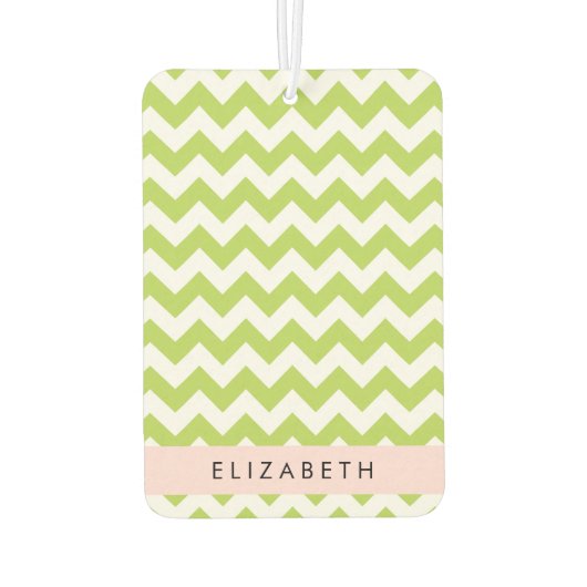 Groene zigzag, Groene Chevron, Jouw naam Luchtverfrisser (Achterkant)