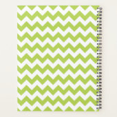 Groene zigzag, Groene Chevron, Jouw naam Planner (Achterkant)