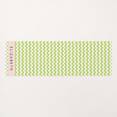 Groene zigzag, Groene Chevron, Jouw naam Yogamat (Achterkant (horizontaal))