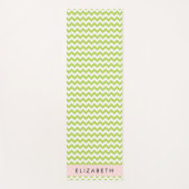 Groene zigzag, Groene Chevron, Jouw naam Yogamat (Voorkant)