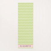 Groene zigzag, Groene Chevron, Jouw naam Yogamat (Achterkant)