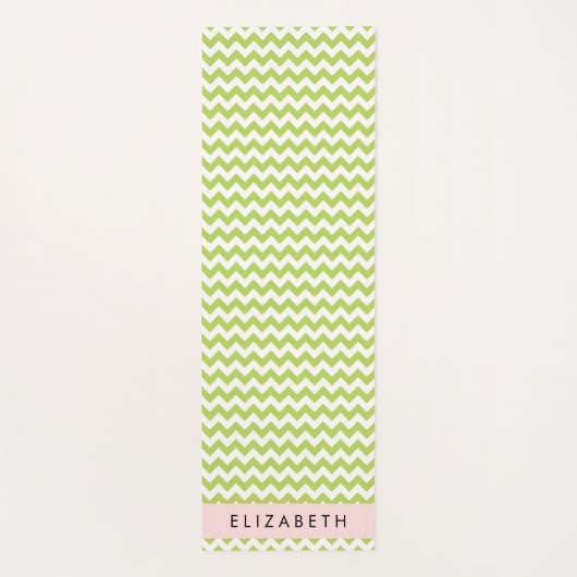 Groene zigzag, Groene Chevron, Jouw naam Yogamat (Achterkant)