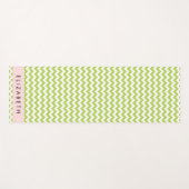 Groene zigzag, Groene Chevron, Jouw naam Yogamat (Voorkant (horizontaal))