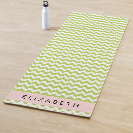 Groene zigzag, Groene Chevron, Jouw naam Yogamat