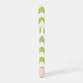 Groene Zigzag, Groene Chevron, Uw Naam iPhone 16 Hoesje (Linkerkant)