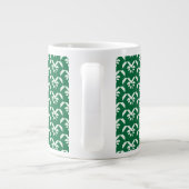 Groene zigzag grote koffiekop (Achterkant)