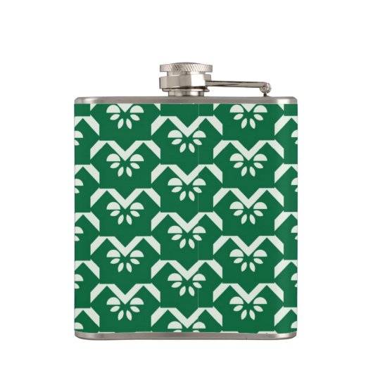 Groene zigzag heupfles (Achterkant)