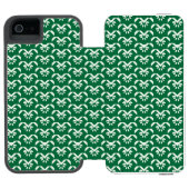 Groene zigzag incipio iPhone portemonnee hoesje (Agenda Open)