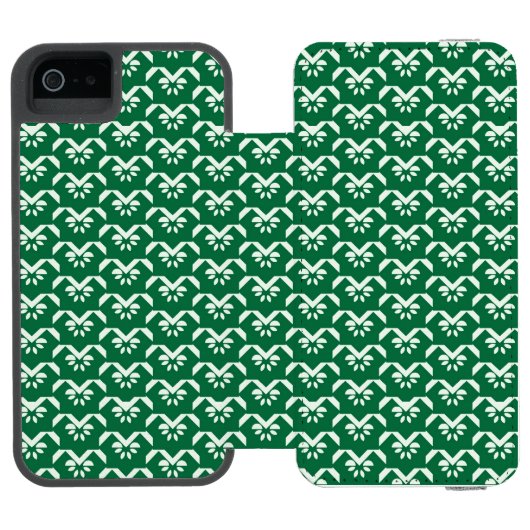 Groene zigzag incipio iPhone portemonnee hoesje (Agenda Open)
