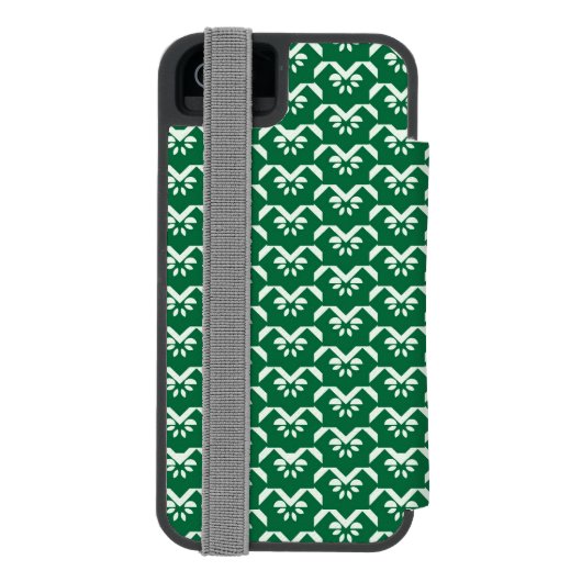 Groene zigzag incipio iPhone portemonnee hoesje (Agenda Achterkant)