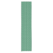 Groene zigzag korte tafelloper (Voorkant)