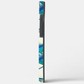 Groene zigzag of zingt op intens cyaan tot koninkl Case-Mate iPhone case (Achterkant / Links)