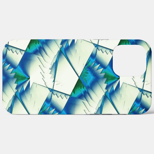 Groene zigzag of zingt op intens cyaan tot koninkl Case-Mate iPhone case (Achterkant (horizontaal))