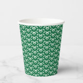 Groene zigzag papieren bekers (Voorkant)