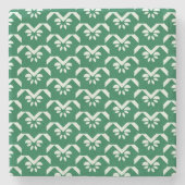 Groene zigzag stenen onderzetter (Voorkant)