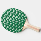 Groene zigzag tafeltennisbatje (Zijkant)