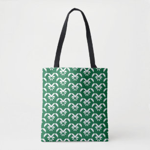 Groene zigzag tote bag