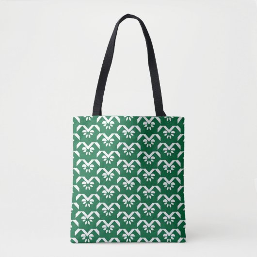 Groene zigzag tote bag (Voorkant)