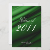 Groene Zijde 2 Afstuderen Uitnodiging/Aankondiging Kaart (Achterkant)