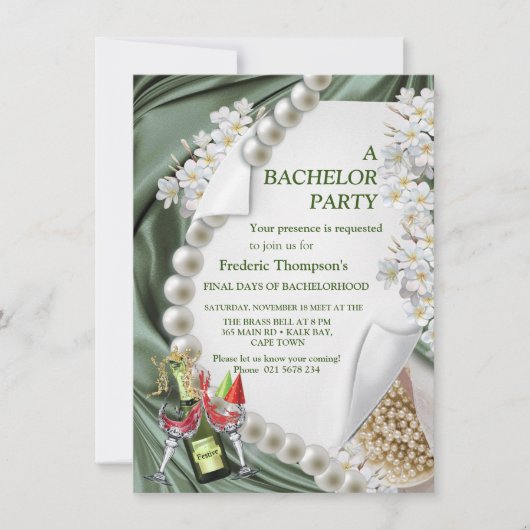 Groene Zijde & Ivoren Kralen Bachelorfeest (Voorkant)