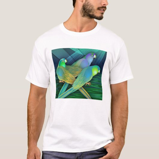 Groene zijnen t-shirt (Voorkant)