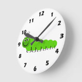 Groene, zijwaartse ontwerpwandklok ronde klok (Hoek)