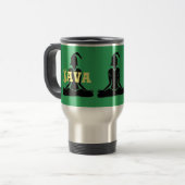 Groene & Zilver Commuter 'Java Yoga' Reisbeker (Voorkant links)