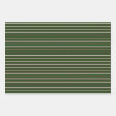 Groene & Zilveren Kerstmis Inpakpapier Vel (Voorkant 2)