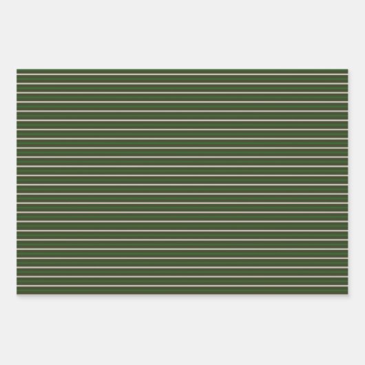 Groene & Zilveren Kerstmis Inpakpapier Vel (Voorkant 2)