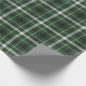 Groene zilveren plaid cadeaupapier (Hoek)