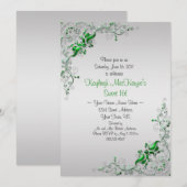 groene zilveren zwemmen op Silver Sweet 16 Kaart (Voorkant / Achterkant)