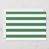 Groene, zilverhardende vormen en klassieke stripes notitiekaartje (Achterkant)