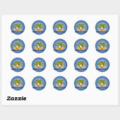 groene zin ronde sticker (Vel)
