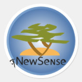 groene zin ronde sticker (Voorkant)