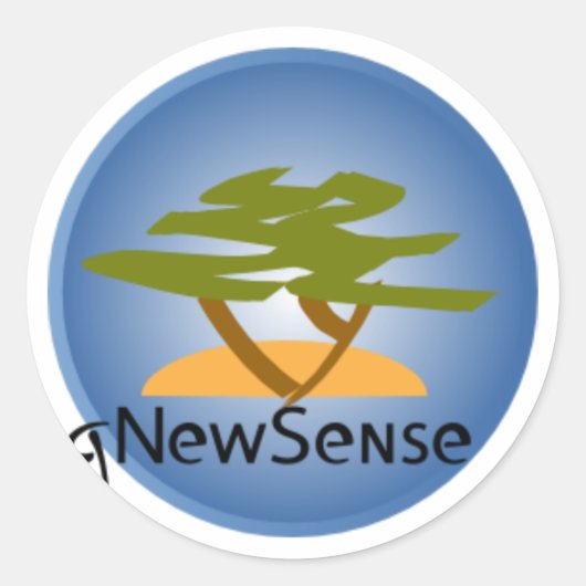 groene zin ronde sticker (Voorkant)