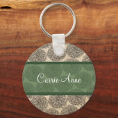Groene Zinnia-Sleutelhanger Sleutelhanger (Voorkant)