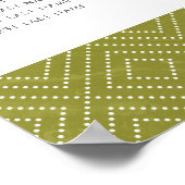 Groene Zitkaart van de Hues Chartreuse Poster (Hoek)