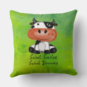 Groene Zoete Glimlach - Kussenhoes Sweet Dreams Kussen (Achterkant)