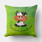 Groene Zoete Glimlach - Kussenhoes Sweet Dreams Kussen (Voorkant)