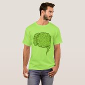 Groene Zombie Brain T-shirt - Braaaain! (Voorkant volledig)