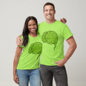 Groene Zombie Brain T-shirt - Braaaain! (Unisex)