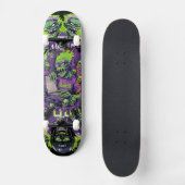 Groene Zombie Geleerde & Monster Horror Skateboard (Voorkant)