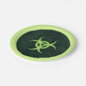 Groene Zombie Gevaar Papieren Bordje (Gekanteld)