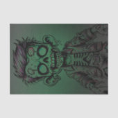 Groene Zombie Kind Halloween Verjaardagsfeest Tissuepapier (Voorkant)