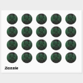 Groene Zombie Kind & Slime Halloween Verjaardagsfe Ronde Sticker (Vel)