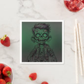 Groene Zombie Kind & Slime Halloween Verjaardagsfe Servet (Insitu)