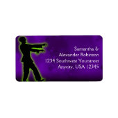 Groene Zombie op Paars Etiket (Voorkant)